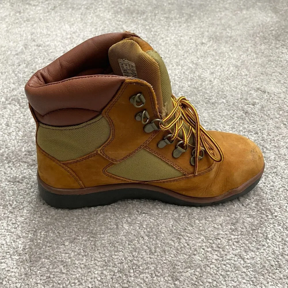 Timberland Suede Leather Boots Boys Kids 5.5 Brown Lace Up School Outdoor Casual